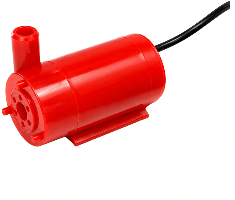 Mini vandens pompa su USB laidu - DC 5V - panardinama - raudona pompa