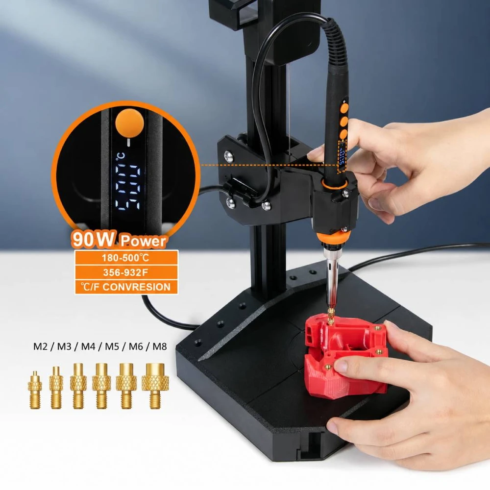 Mintion Nutopress – srieginių įdėklų suvirinimo presas – įdėklai – 3D spausdinimui – 90 W