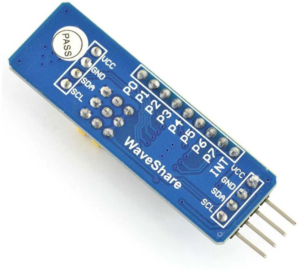 PCF8574 GPIO išplėtimo modulis, viršutinė pusė