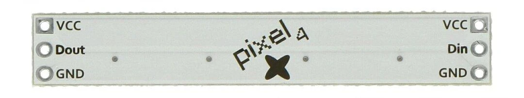 WS2812B Pixel 4 LED modulis su jungčių žymėjimais