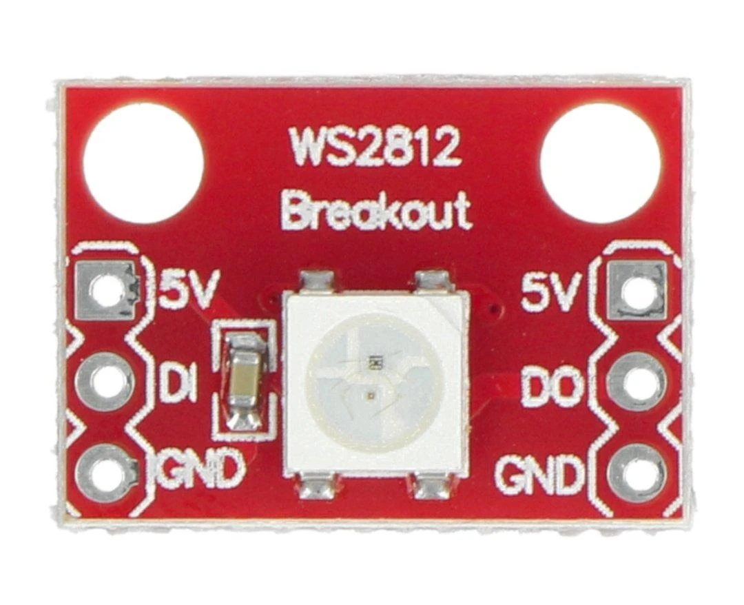 WS2812 Breakout LED modulis su jungčių žymėjimu