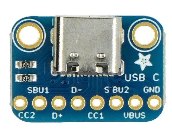 Adafruit 4090 USB-C plokštė su kaiščių išvedimais