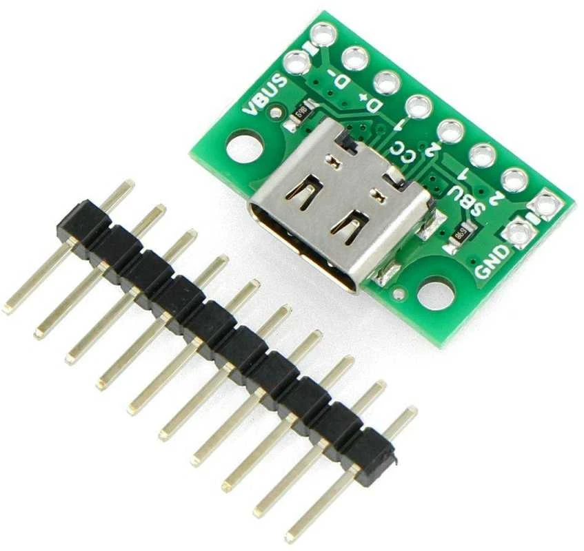 Pololu 3411 USB-C modulis su kaiščiais