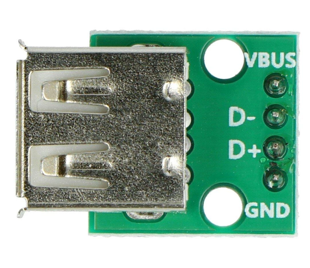 USB jungties modulis su litavimo taškais
