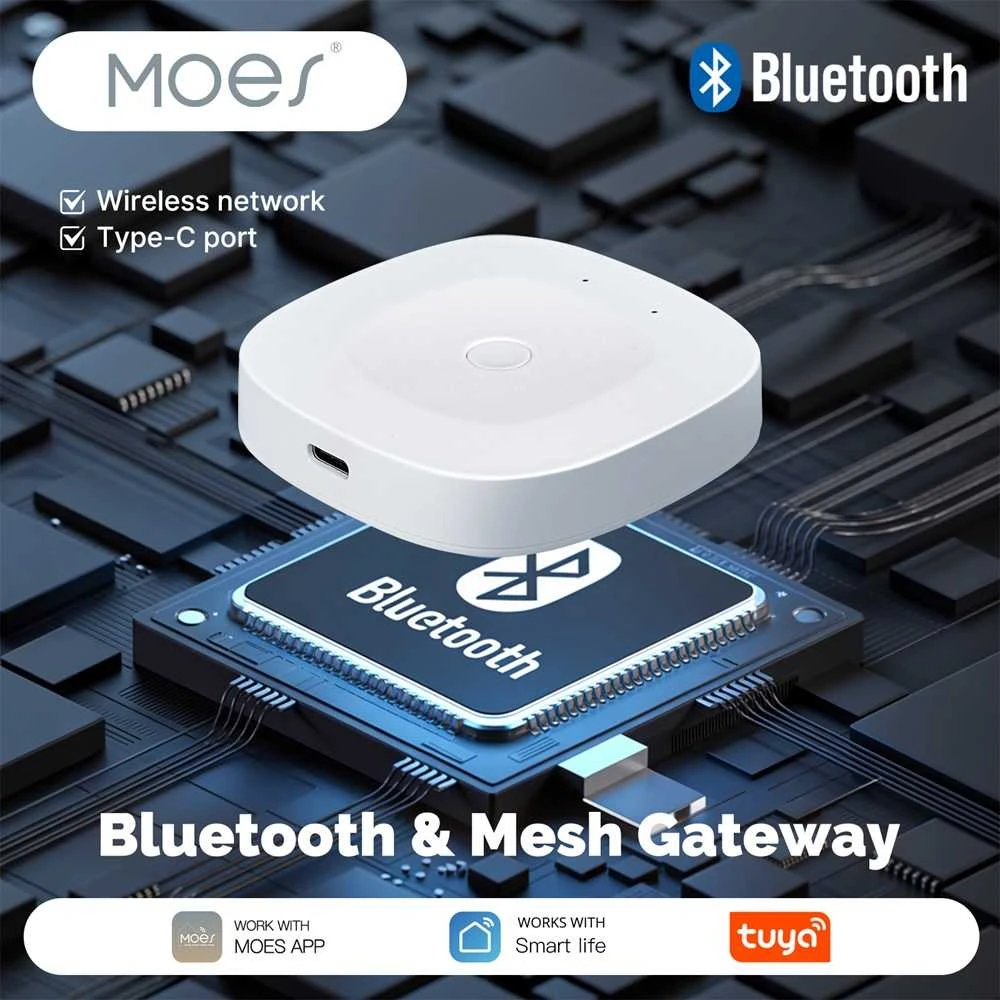 Moes Išmanių namų Bluetooth - Wi-Fi signalo stotelė, USB C, BRIDGE, MESH, TUYA / Smart Life