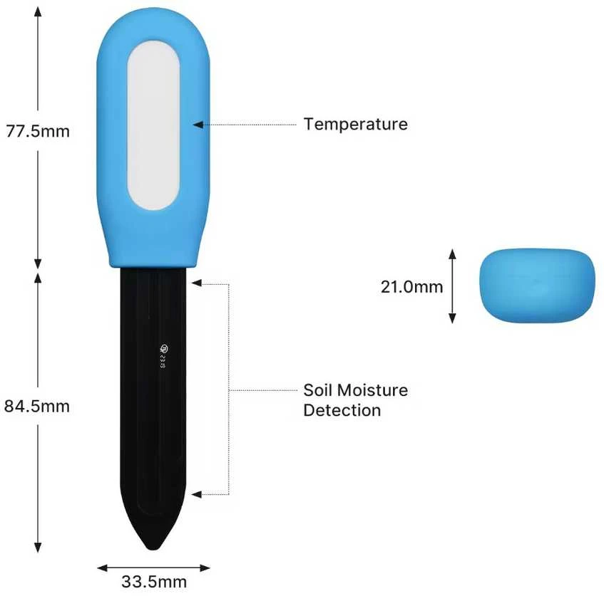 Moes Išmanus augalų dirvožemio drėgmės ir temperatūros matuoklis, TUYA, Bluetooth