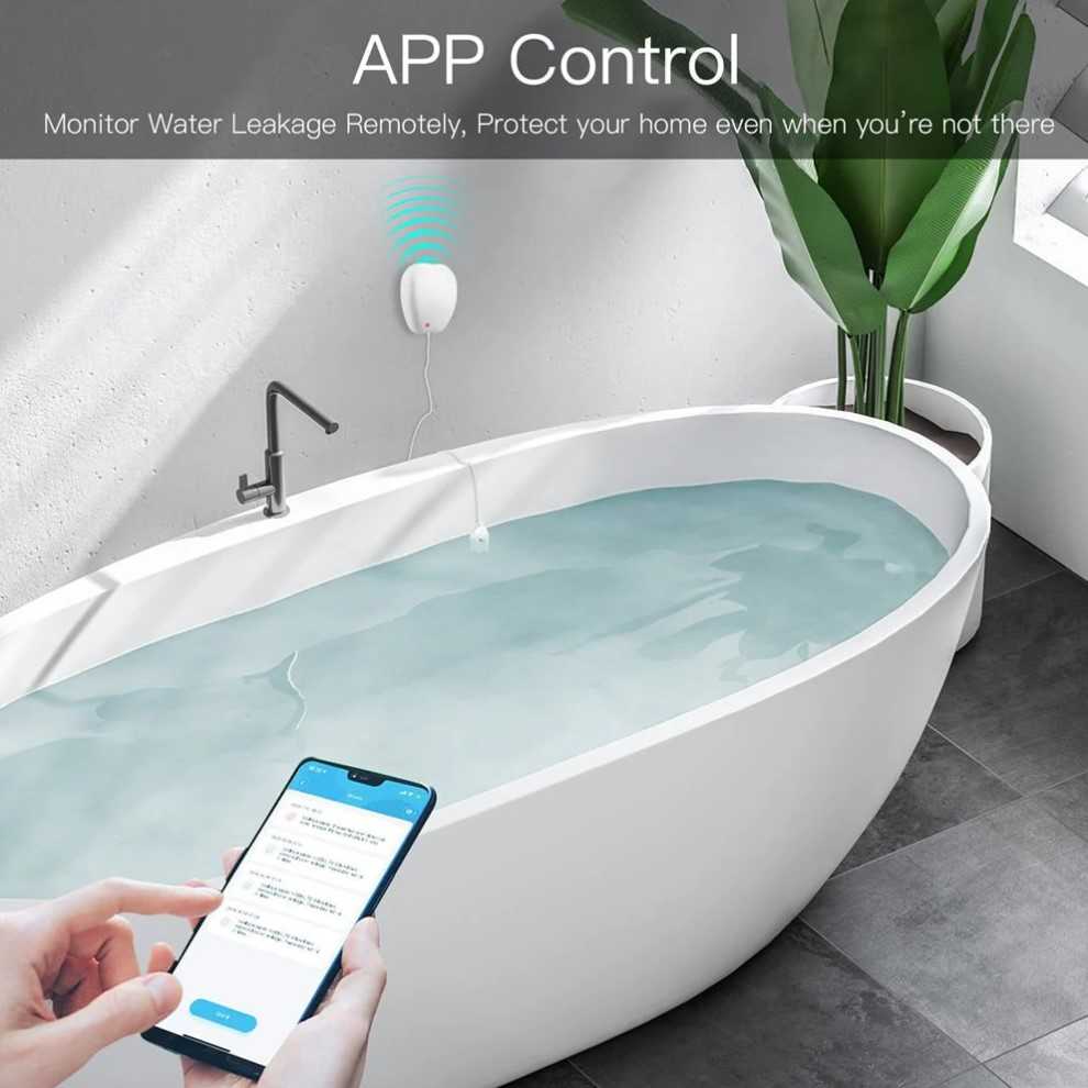 Avatto Moes Išmanus vandens nuotekio jutiklis su sirena, bevielis, Wi-Fi, TUYA / Smart Life