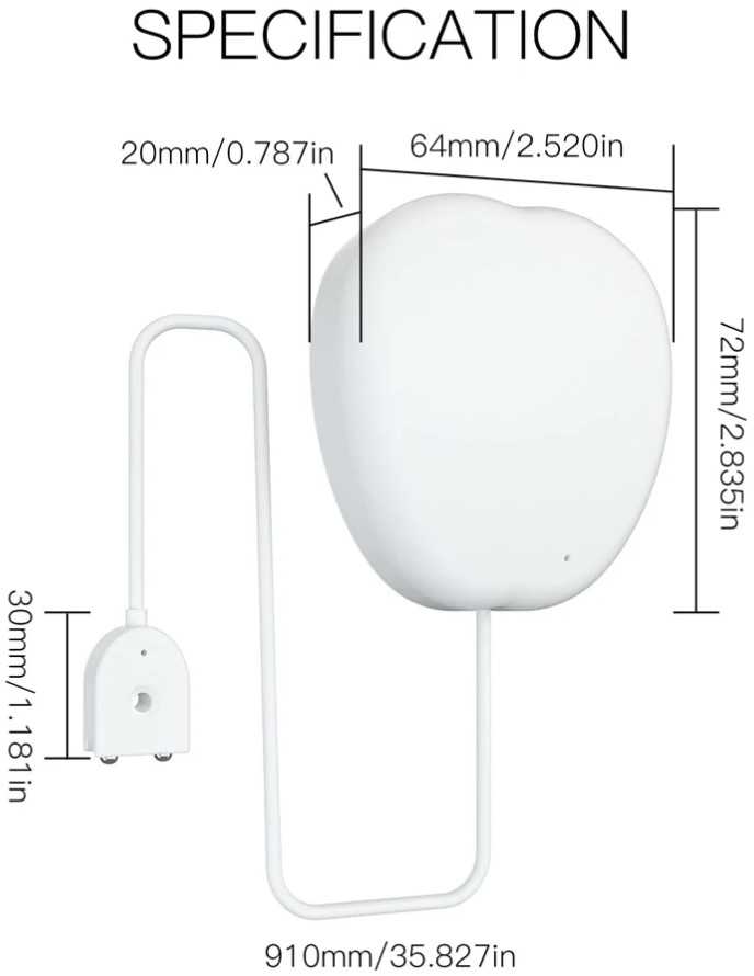 Avatto Moes Išmanus vandens nuotekio jutiklis su sirena, bevielis, Wi-Fi, TUYA / Smart Life