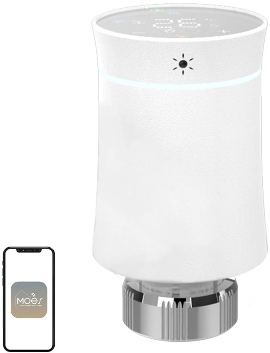 MOES TRV BY100 ZigBee Touch Thermostatic Head