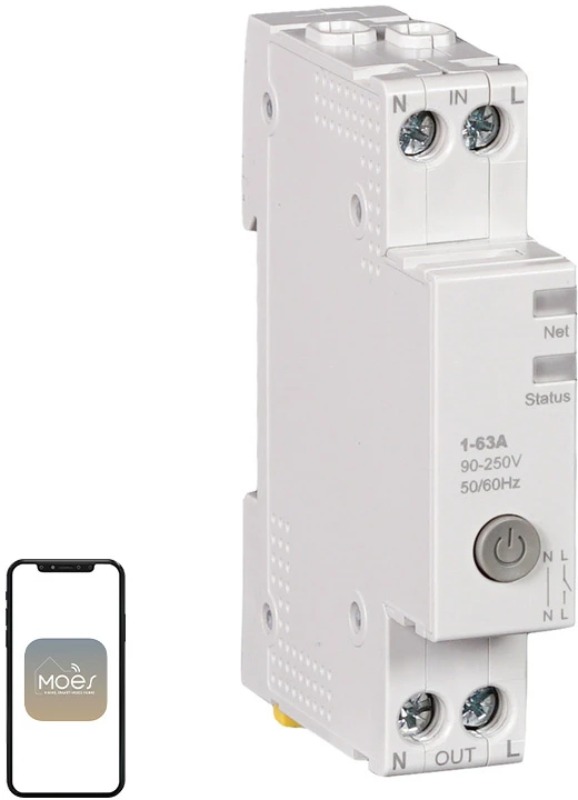 MOES WCB-A5-TW-E1 Wi-Fi reguliuojamas baltas LED tvarkyklė