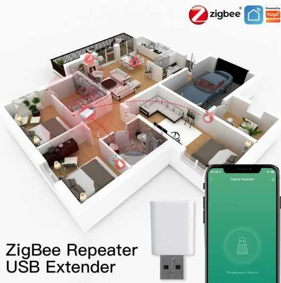 Maršrutizatorius Gomedia Moes ZigBee signalo kartotuvas, USB, TUYA / Smart Life
