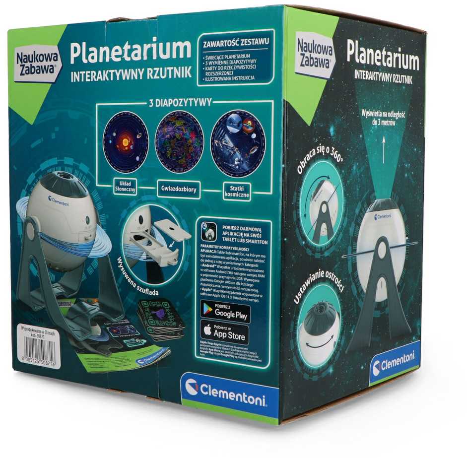 Mokslinės pramogos, Interaktyvus planetariumo projektorius - Clementoni 50871