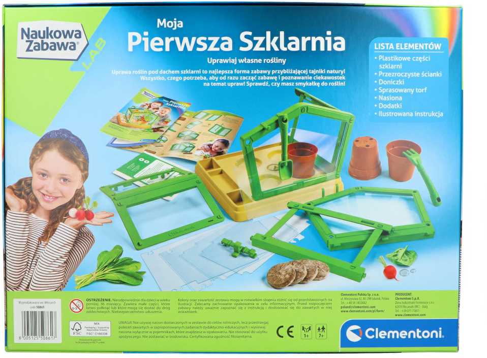 Mokslinės pramogos – Mano pirmasis šiltnamis – Clementoni 50861