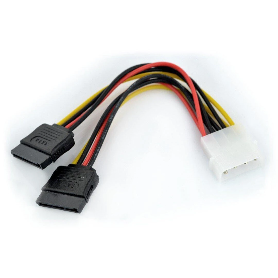 Akyga Oem Molex maitinimo laidas - 2x SATA - 15cm