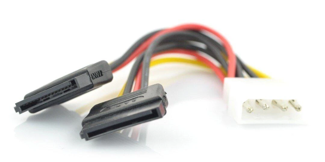 Akyga Oem Molex maitinimo laidas - 2x SATA - 15cm