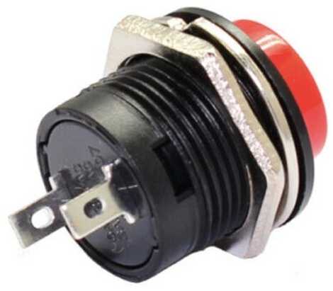 Oem Momentinis mygtukas R13-507 - raudonas - 250V-3A - 16mm - monostabilus - apvalus