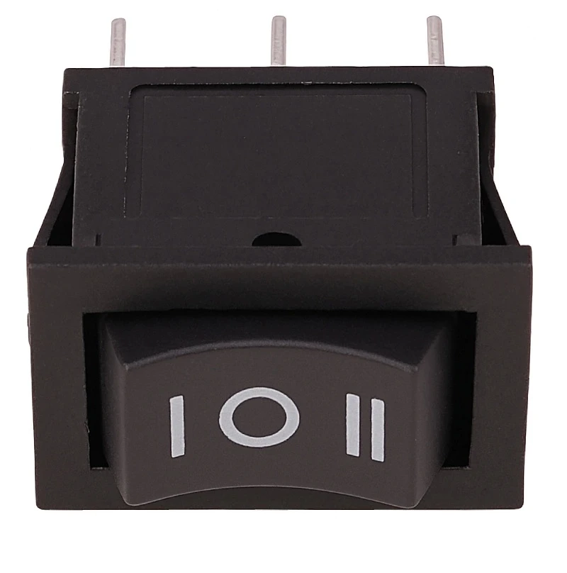 Momentinis svirtinis jungiklis - monostabilus KCD1- 21x15mm (ĮJUNGTA)-IŠJUNGTA-(ĮJUNGTA) 250V - 3 kontaktų