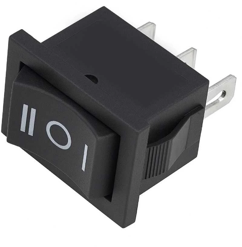 Oem Momentinis svirtinis jungiklis - monostabilus KCD1- 21x15mm (ĮJUNGTA)-IŠJUNGTA-(ĮJUNGTA) 250V - 3 kontaktų