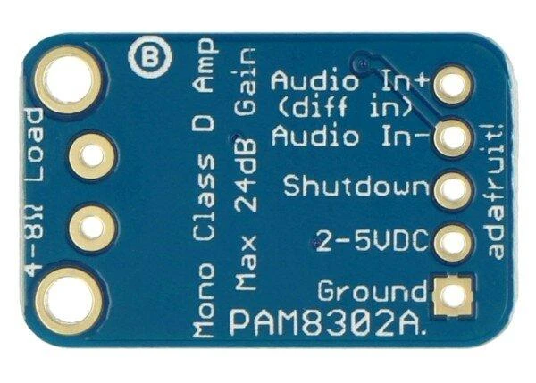 Monofoninis 2.5W D klasės garso stiprintuvas, PAM8302, Adafruit 2130