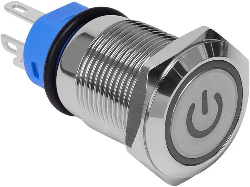 Monostabilus mygtukas, atsparus vandalizmui, LED, žalias, 16 mm, 220 V