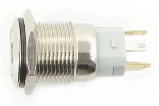 Monostabilus mygtukas PBW-16BPD su sriegiu ir kontaktais