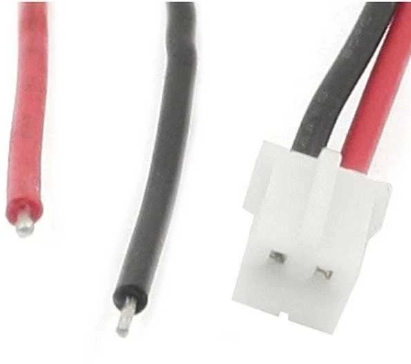 Micro-JST 2.0 mm jungtis su raudonu ir juodu laidu