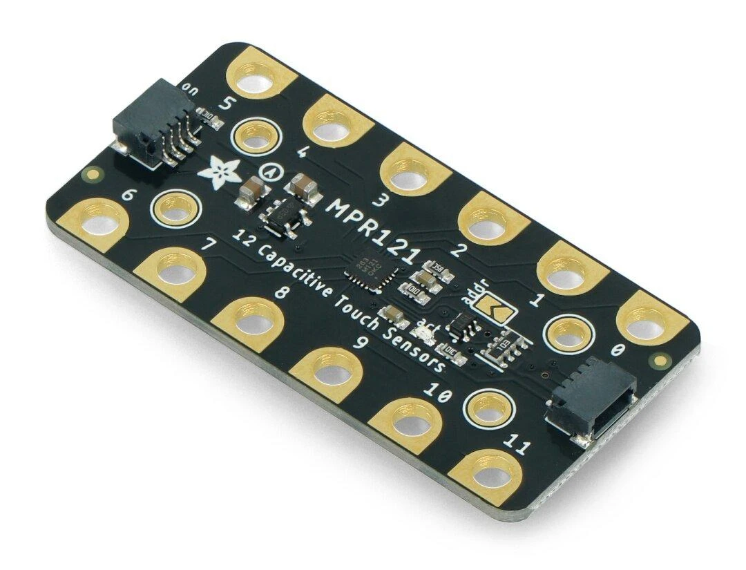 MPR121, Gator Breakout jutiklinis jutiklis, 12 kanalų, talpinis, STEMMA QT / Qwiic, Adafruit 4830