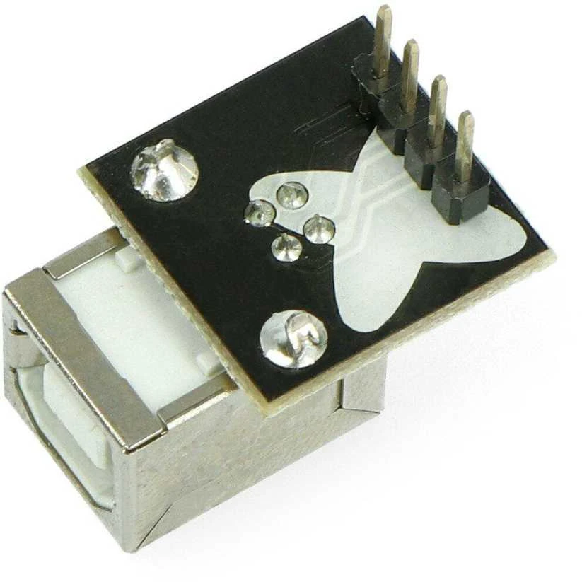 USB B tipo modulis su litavimo taškais