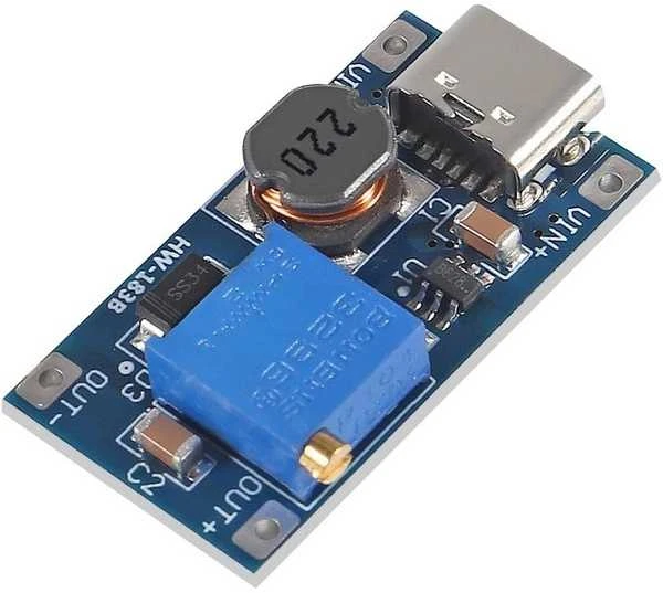Oem MT3608 2A USB tipo C keitiklis - STEP-UP - reguliuojama įtampa 5-28V