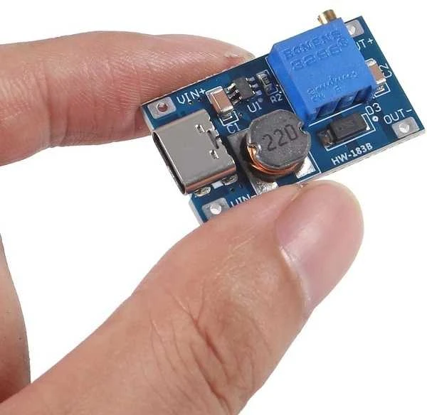 Oem MT3608 2A USB tipo C keitiklis - STEP-UP - reguliuojama įtampa 5-28V