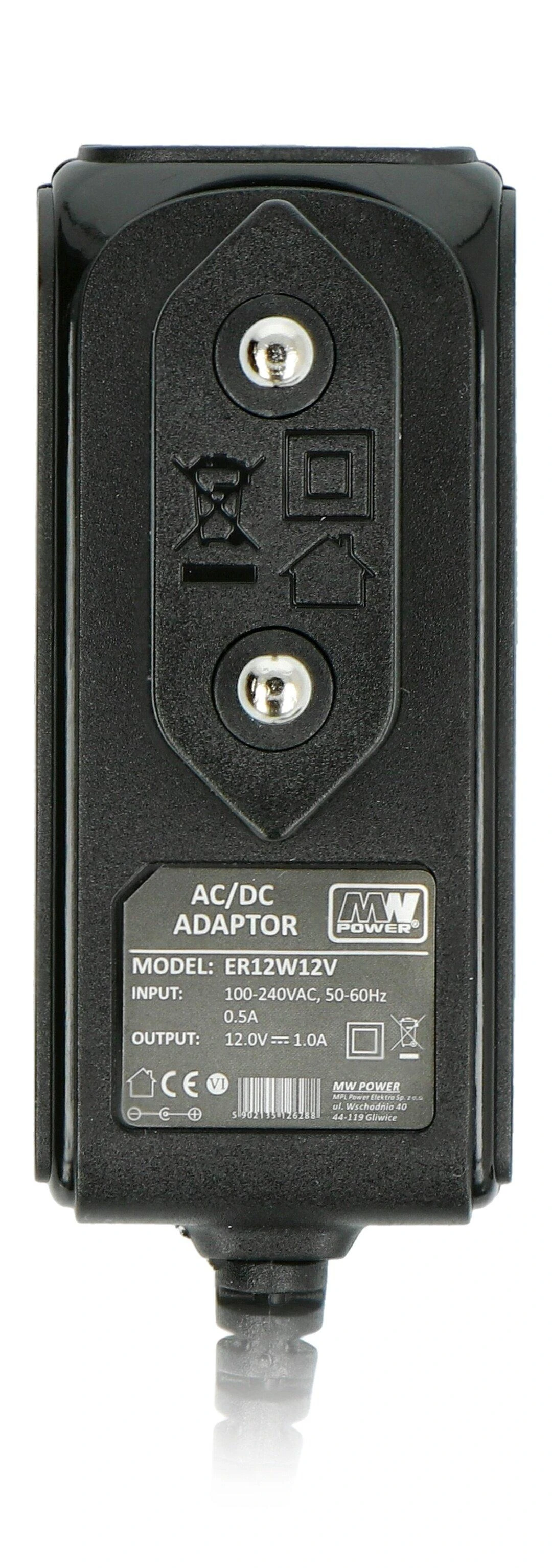 MW Power ER12W12V perjungiamas maitinimo šaltinis 12V/1A - DC kištukas 5.5/2.1mm