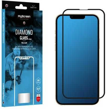 MyScreen DIAMOND GLASS LITE edge FULL GLUE juodas apsauginis stiklas Apple iPhone 13/13 Pro 6.1"