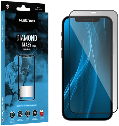 MyScreen DIAMOND GLASS LITE edge FULL GLUE juodas apsauginis stiklas Apple iPhone 13 Pro Max 6.7"