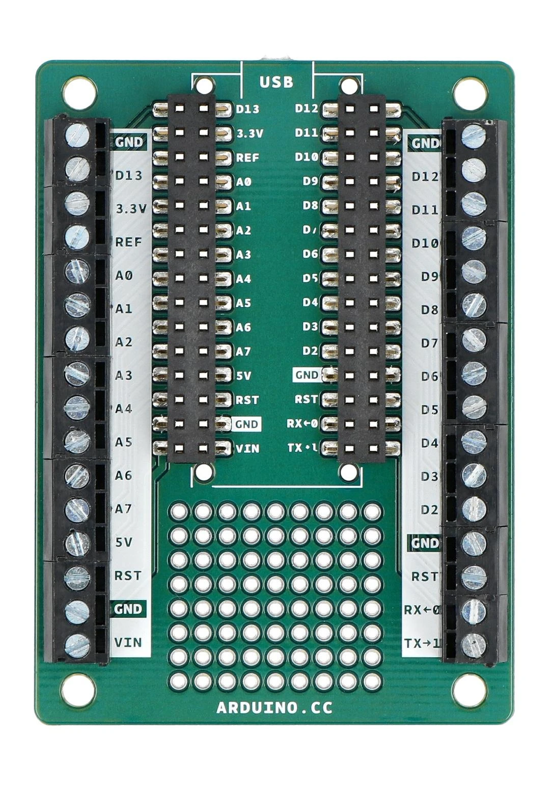 Arduino Nano terminalo plokštė su varžtinėmis jungtimis