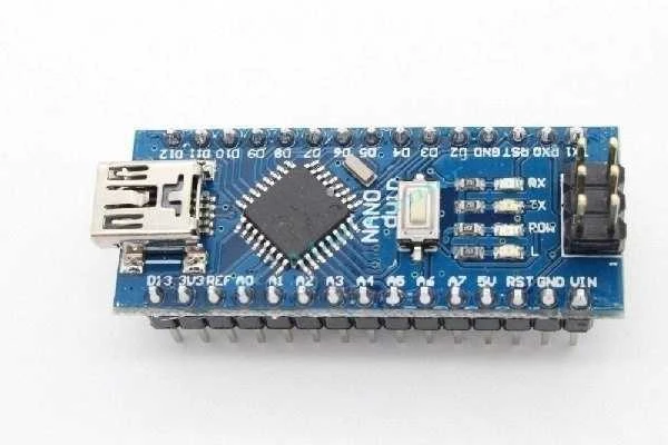 Arduino Nano v3.0 mėlyna plokštė su USB jungtimi