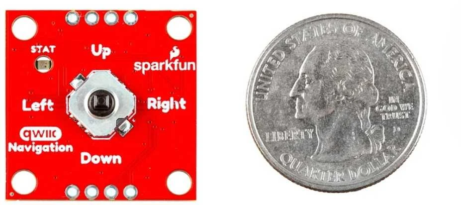 Navigacijos jungiklio modulis – valdymo svirtis su mygtuku – I2C – Qwiic – SparkFun PRT-27576