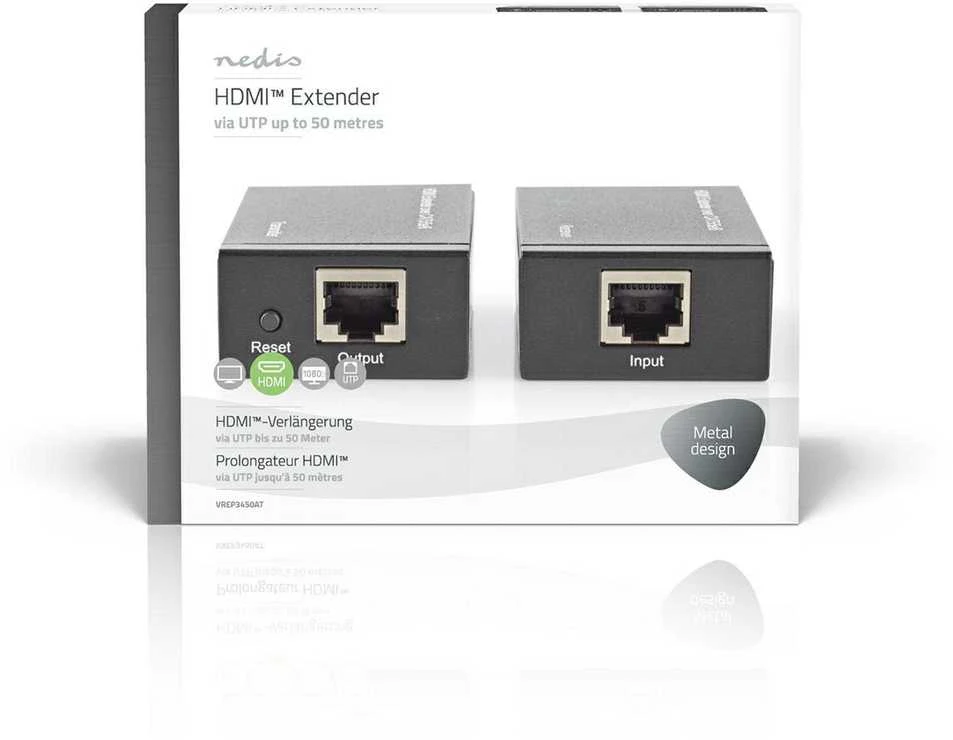 HDMI signalo stiprintuvas su tinklo jungtimis