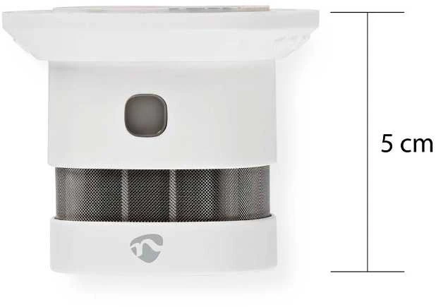 Nedis Išmanusis ZigBee TUYA dūmų jutiklis su sirena 85dB, CR123A, baltas