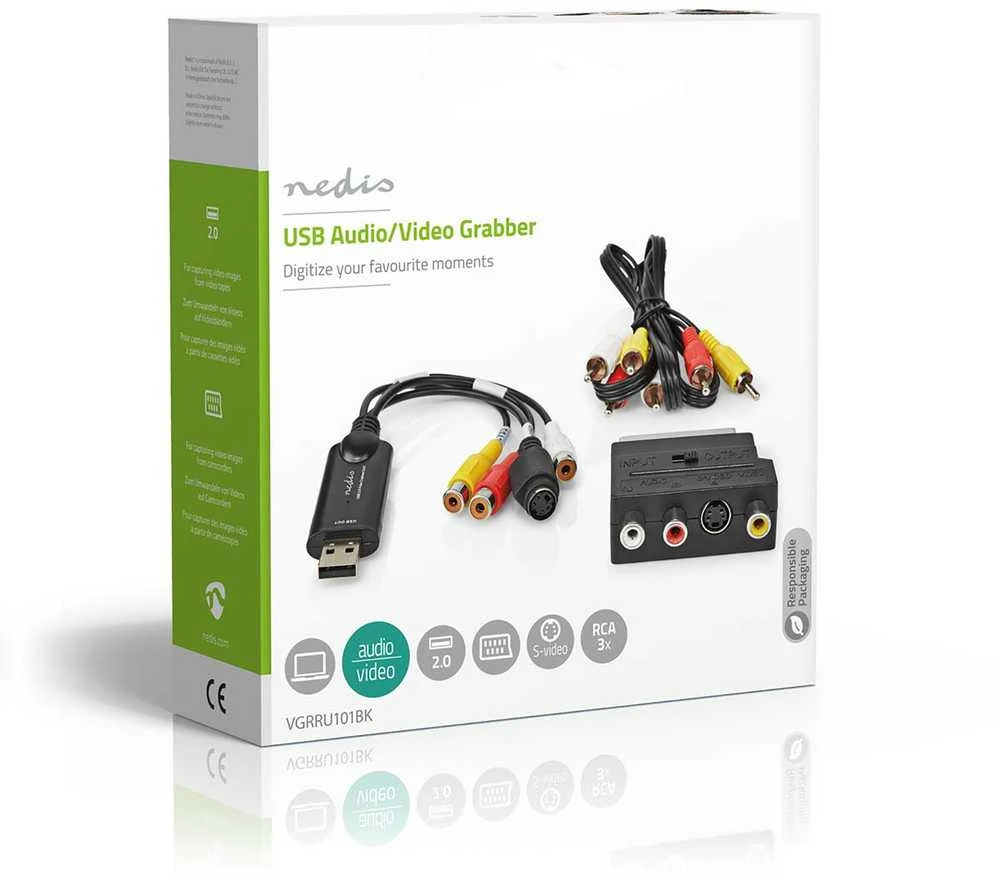 Nedis Keitiklis - analoginio vaizdo į skaitmeninį - SCART/RCA/S-Video - USB 2.0
