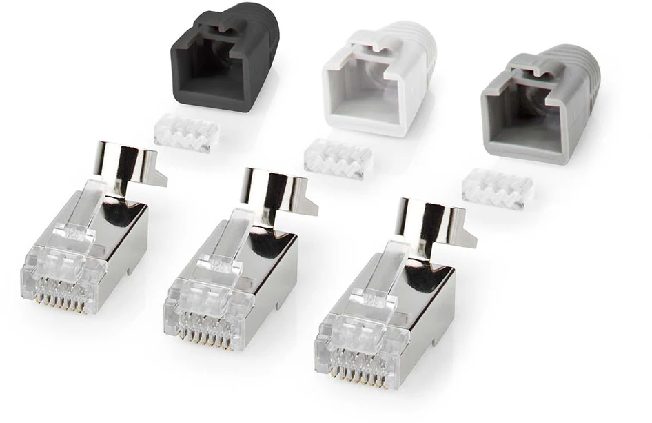 Nedis Kištukas RJ45 (8P8C) Pass Through CAT7 FTP kabeliui (10 vnt)