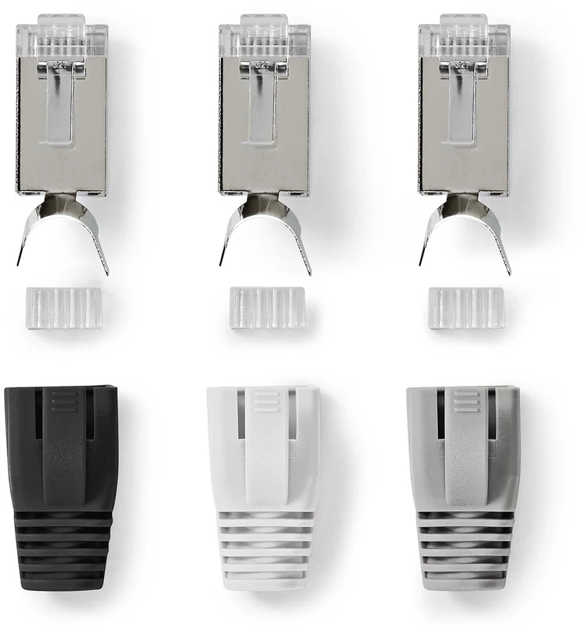 Nedis Kištukas RJ45 (8P8C) Pass Through CAT7 FTP kabeliui (10 vnt)