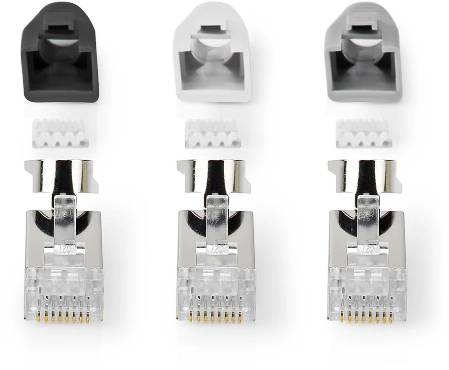 Nedis Kištukas RJ45 (8P8C) Pass Through CAT7 FTP kabeliui (10 vnt)