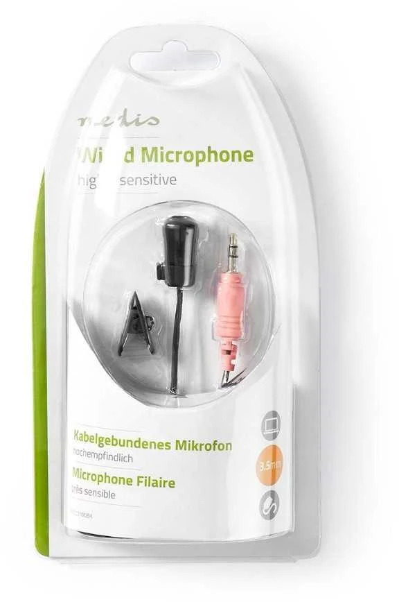 Nedis Prisegamas mikrofonas su 3.5mm jungtimi 1.8mm