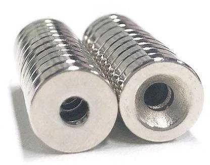 Oem Neodimio apvalus magnetas su M3 skyle 10x3x3mm