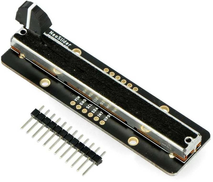 NeoSlider I2C – šliaužiklinis potenciometras su 4 NeoPixels – Adafruit 5295