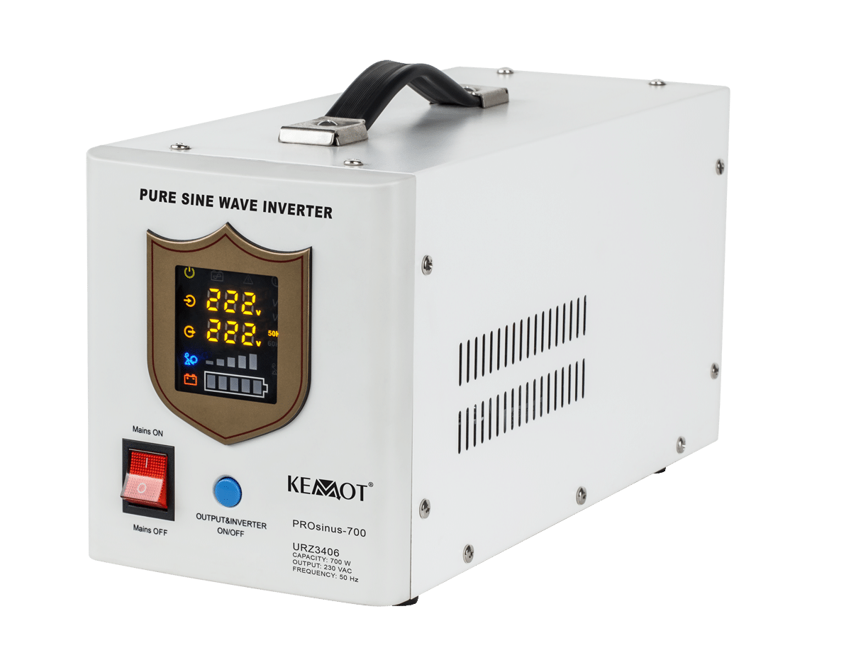 Nepertraukiamo maitinimo šaltinis 700W 12V/230Vac KEMOT PROsinus-700