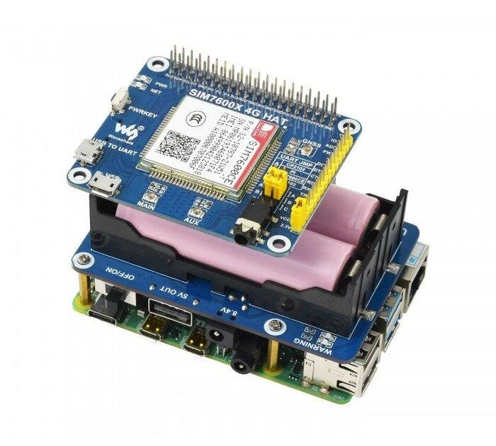 Nepertraukiamo maitinimo UPS, Raspberry Pi skirtas maitinimo adapteris, 5V, Waveshare 18306