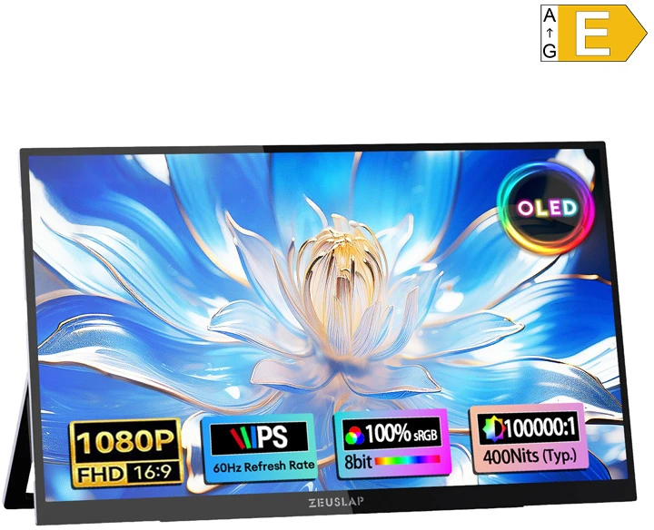 ZEUSLAP OL133ED Portable Monitorius with a 13.3" Jutiklinis ekranas