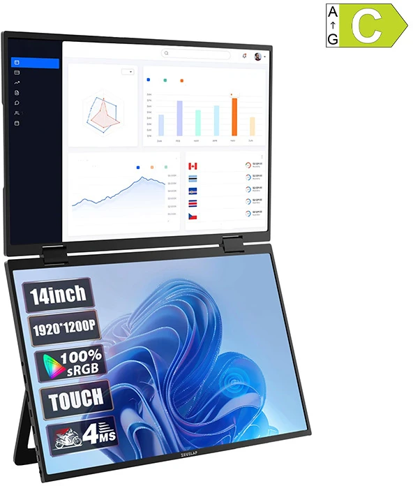 ZEUSLAP Z14W Portable Monitorius with a 14-inch dual-touch screen