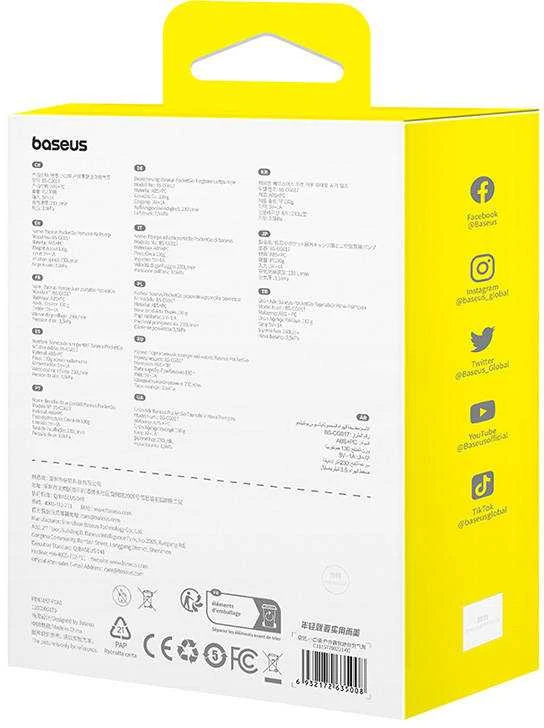 Nešiojamas oro siurblys Baseus PocketGo (baltas)